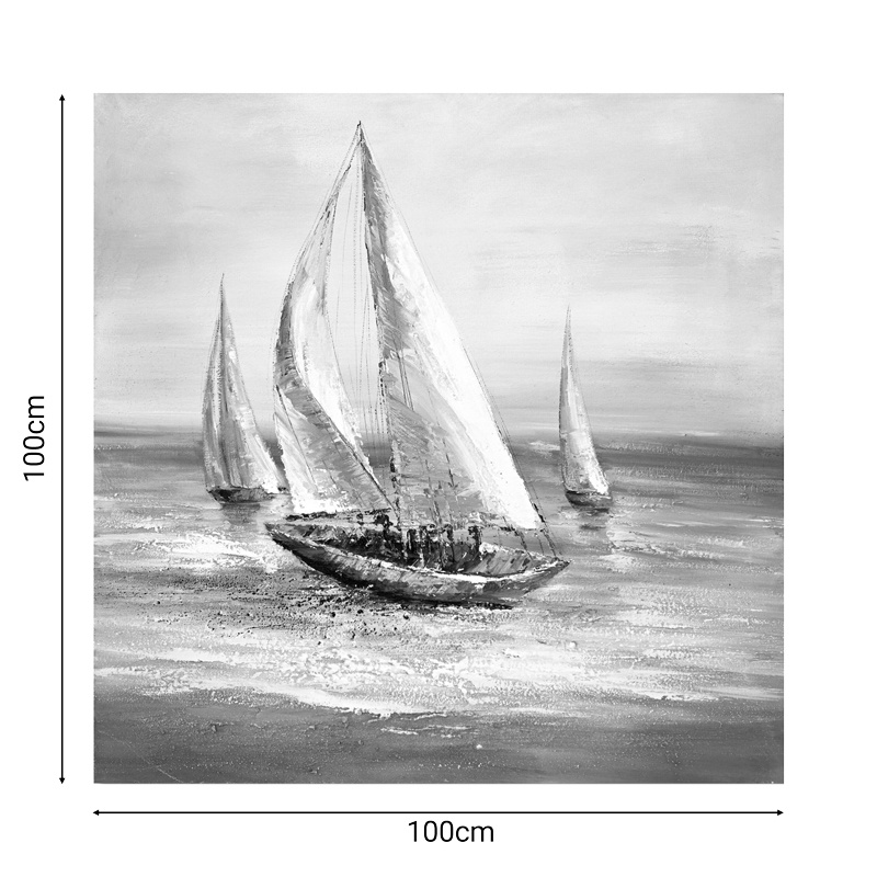 Tablou canvas Sailer Pako World Albastru 100x3x100 cm