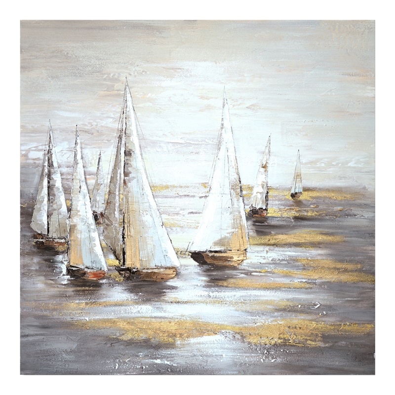 Tablou canvas Sailer Pako World Gri 100x3x100cm