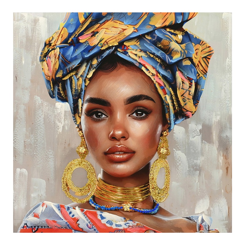 Tablou canvas Turban Inart, Pako World, 80x3x80 cm