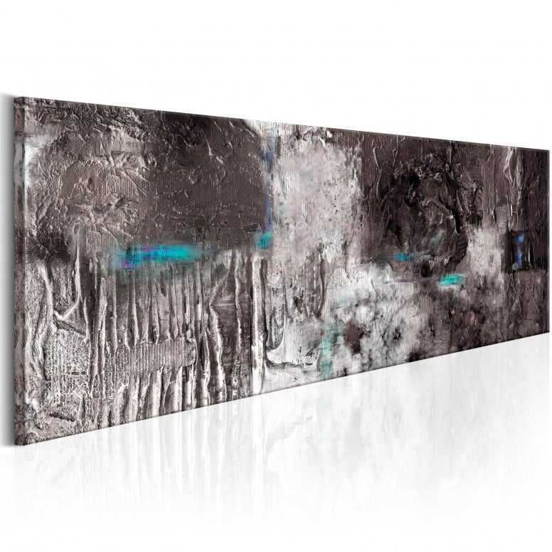 Tablou pictat manual - Silver Machine 135x45 cm