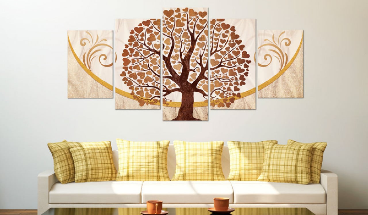 Tablou - The Golden Tree of Love 200x100 cm - 1 | YEO