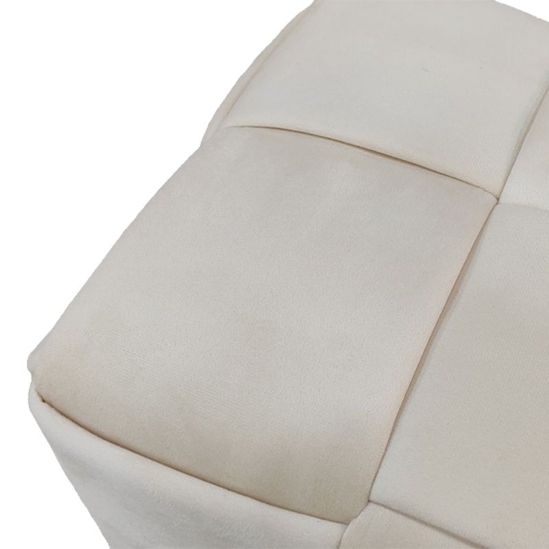 Taburet Jisko catifea bej 38x38x40 cm - 2 | YEO