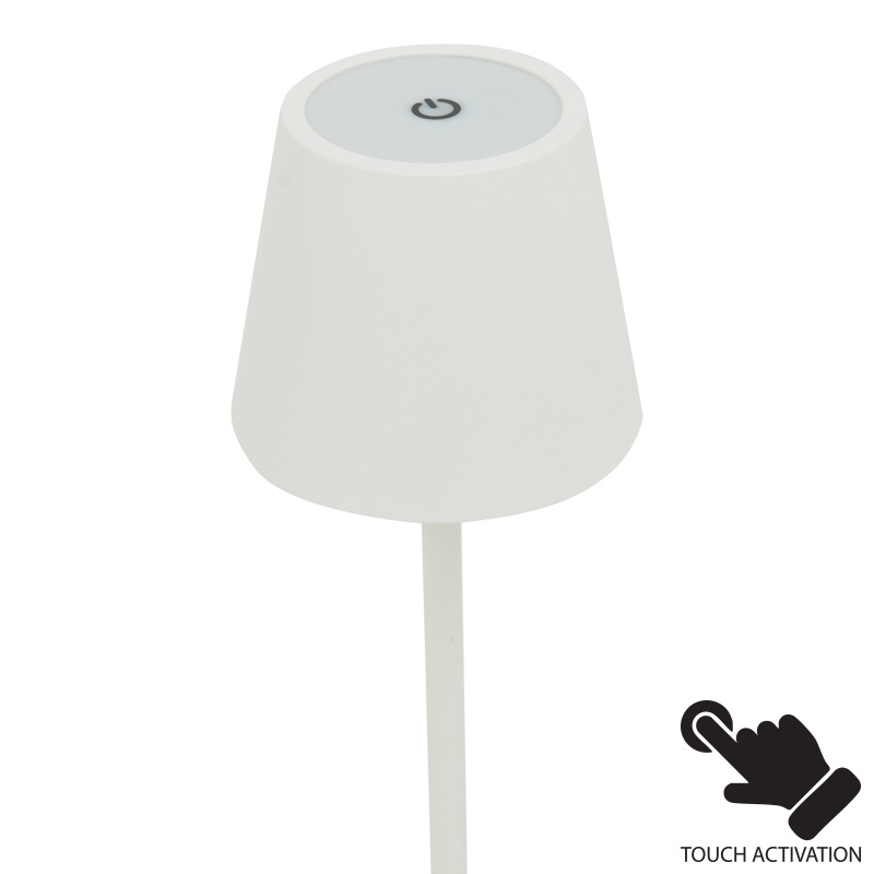 Veioza tactila Brave, Pako World, LED, Alb, 11x11x37 cm - 2 | YEO