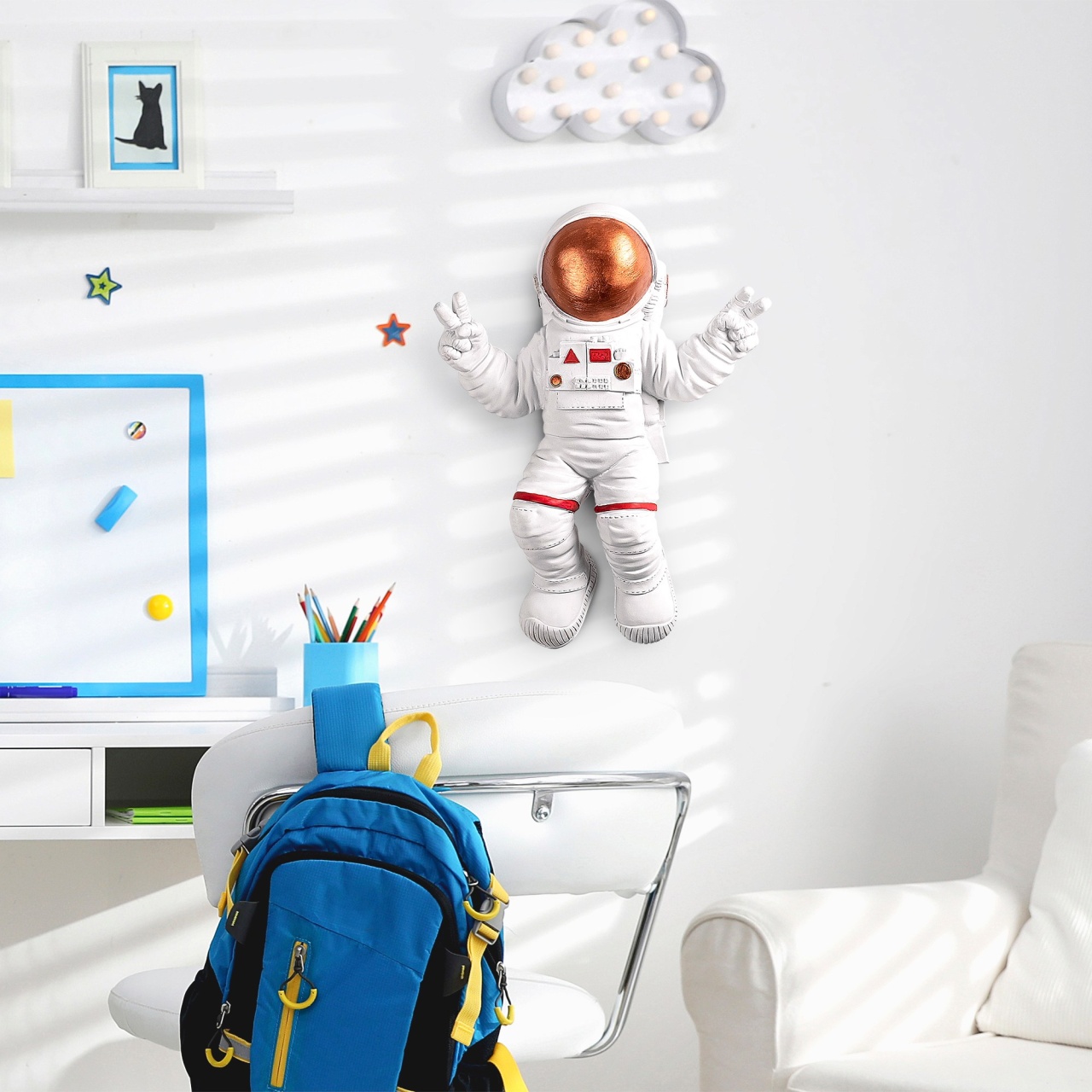 Accesoriu decorativ de perete Yak-001 Astronaut Caramiziu 35x47x10 cm - 3 | YEO