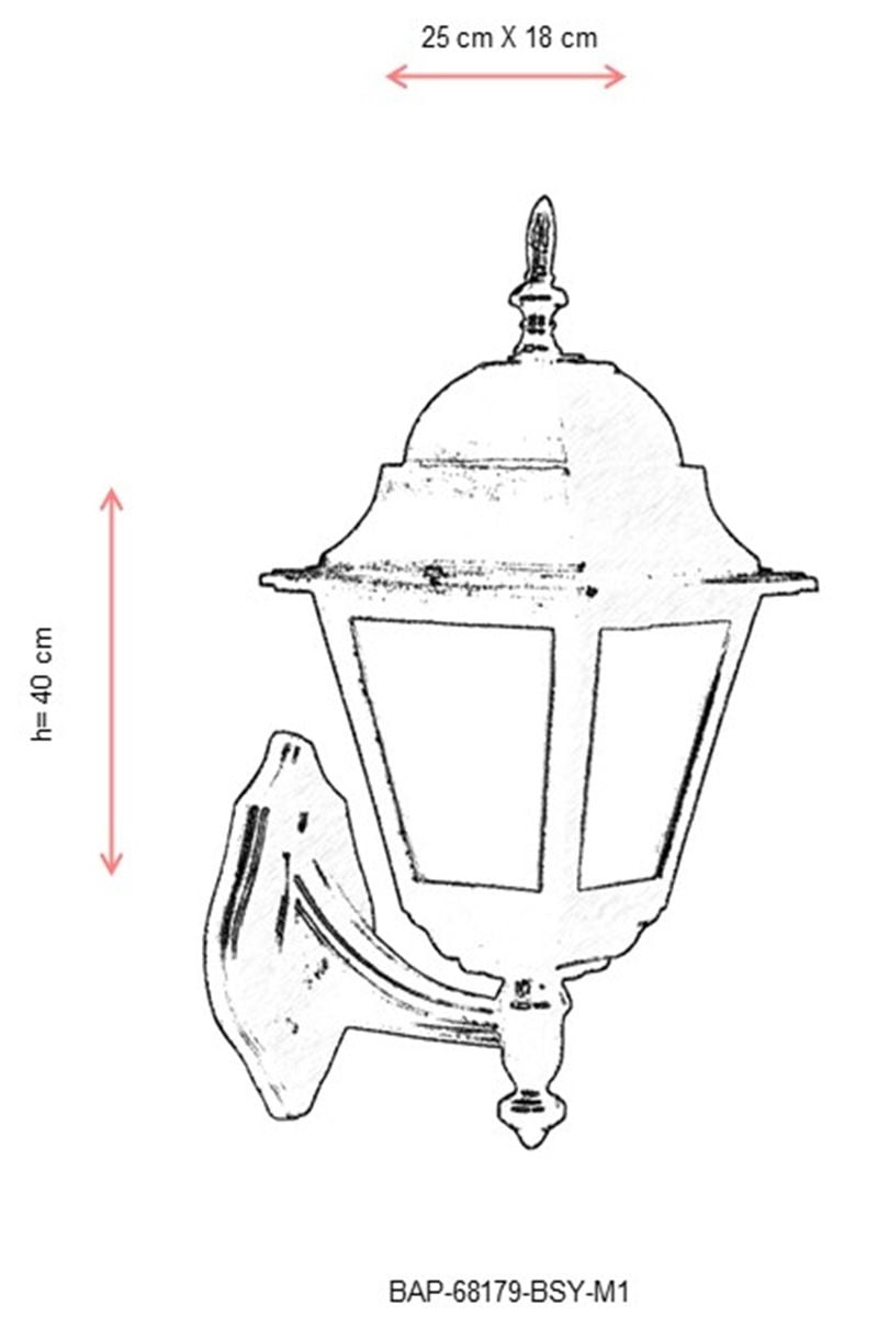 Aplica de perete exterior M1 Alb 25x18 cm - 2 | YEO