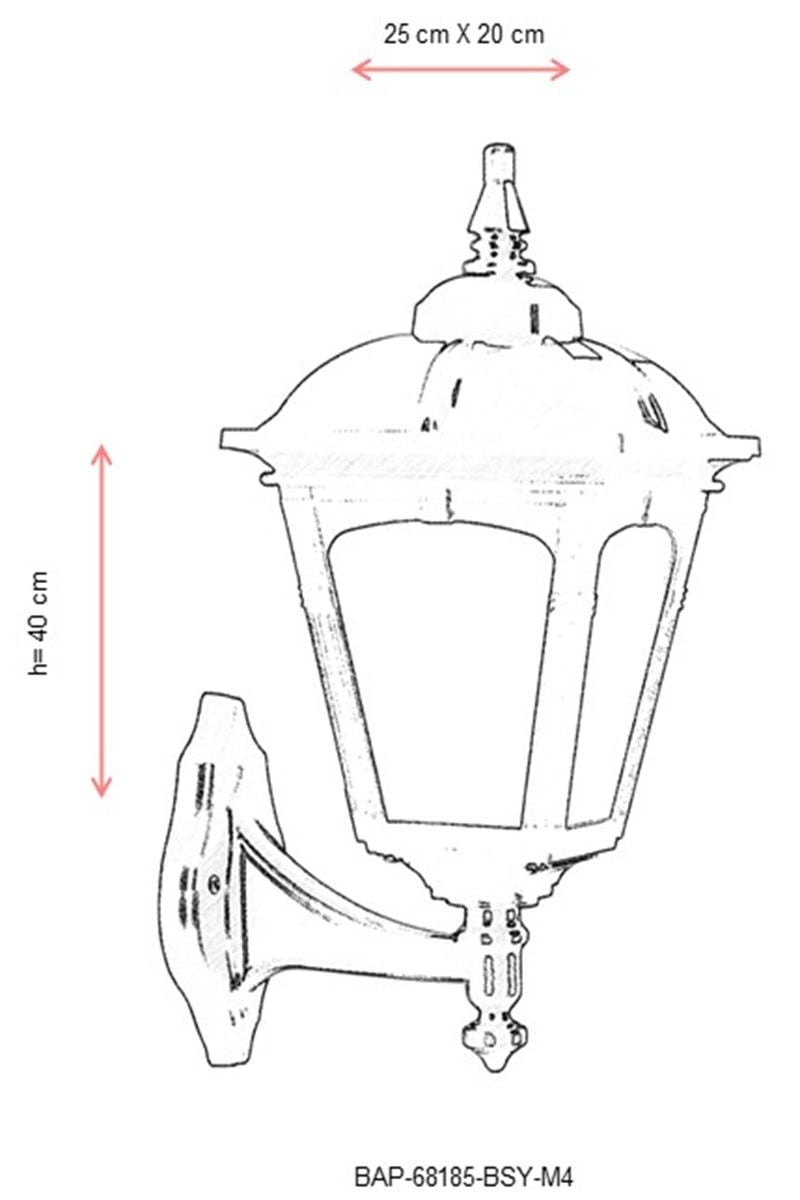 Aplica de perete exterior M4 Alb 25x20 cm - 2 | YEO