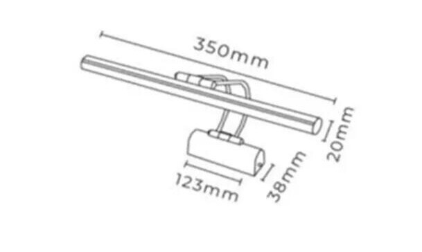 Aplica de perete Flut Crom 35x25x21 cm - 2 | YEO