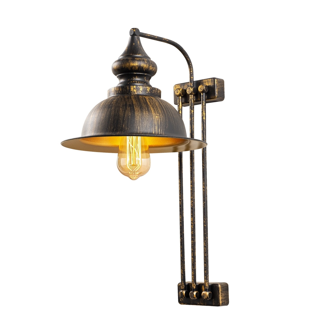Aplica de perete Saglam Auriu antic 28x28x53 cm - 4 | YEO
