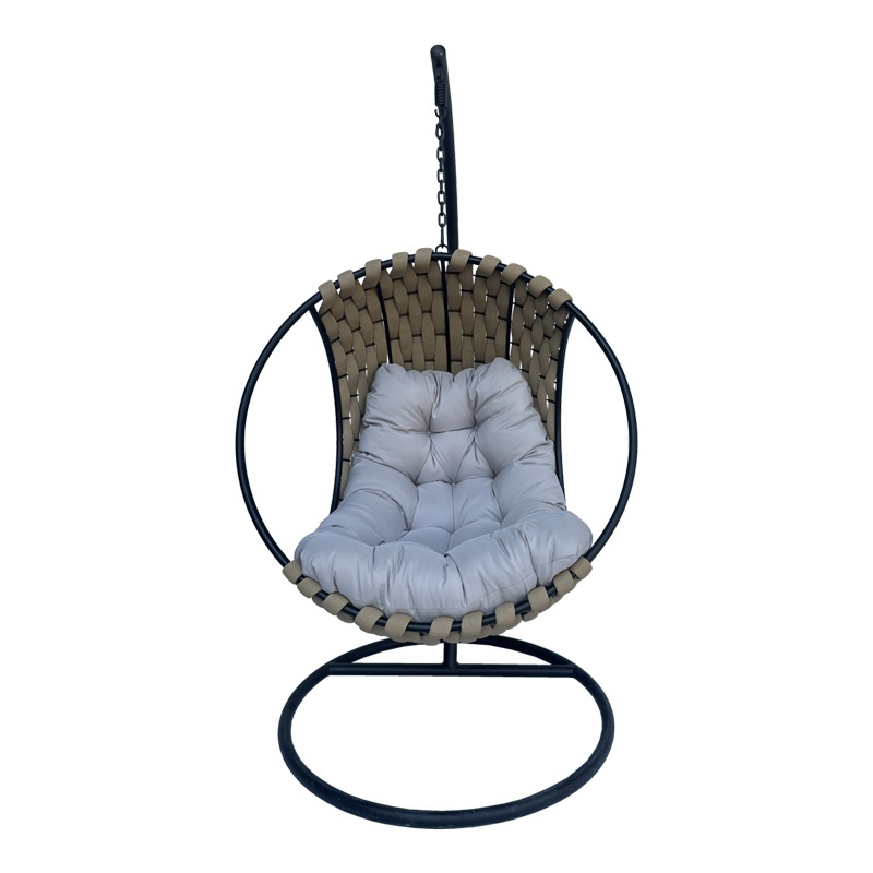 Balansoar Makito, Pako World, Negru, PVC, Bej-Gri, 100x105x195 cm