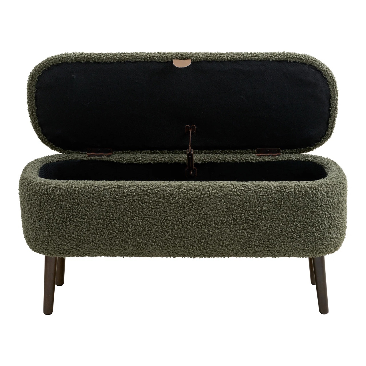 Banca cu spatiu de depozitare Harlow, Verde, 37x95x45 cm