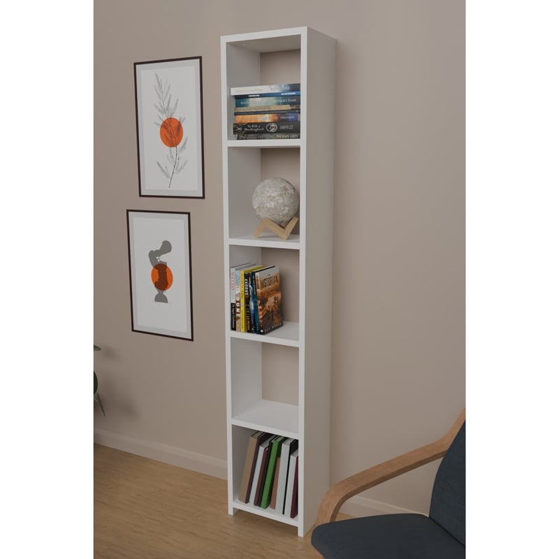 Biblioteca Barzine Pako World Alb 27.6x19.5x150 cm - 2 | YEO