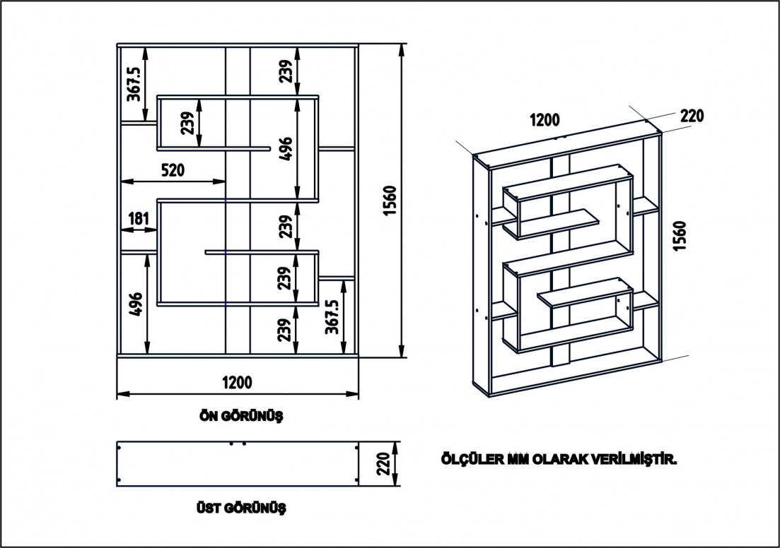 Biblioteca Esteban Negru-Oak - 3 | YEO