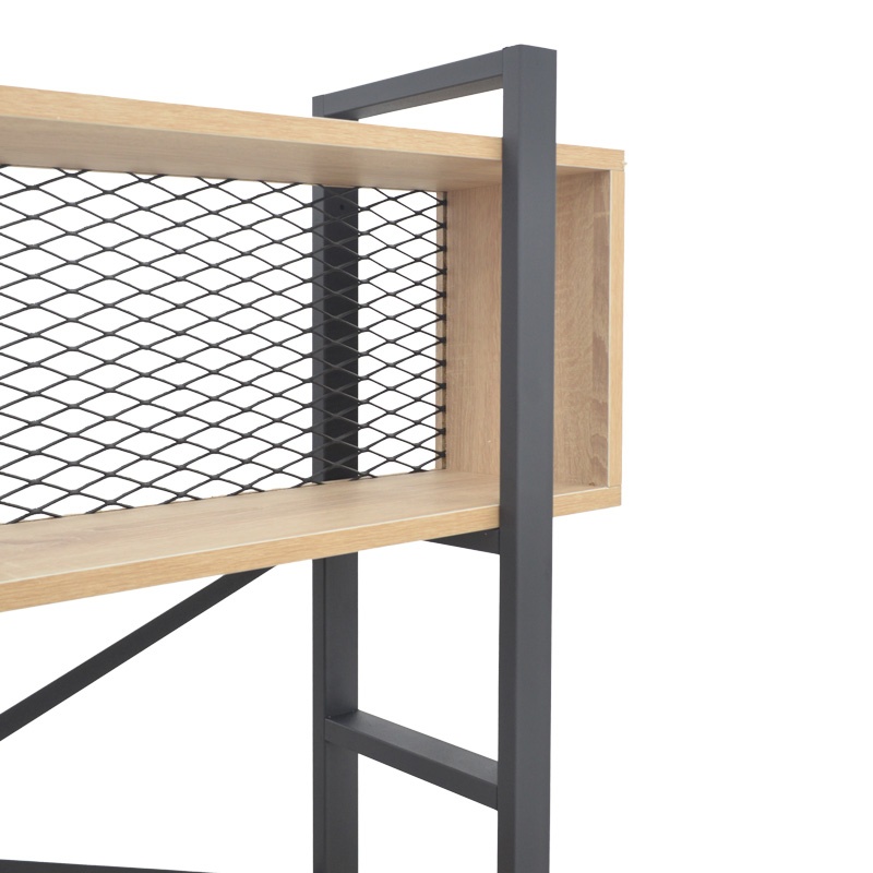 Biblioteca Fifer, Pako World, Stejar-Negru, 120x28x185 cm - 3 | YEO
