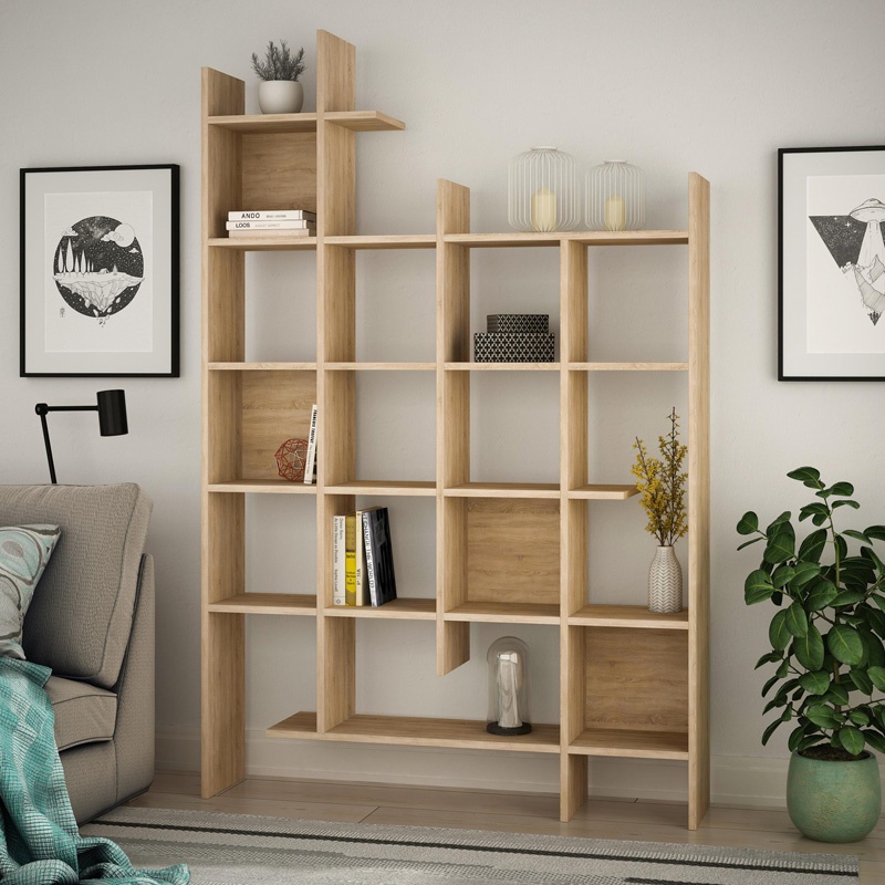 Biblioteca Manco Natural 122x25.5x188 cm - 1 | YEO