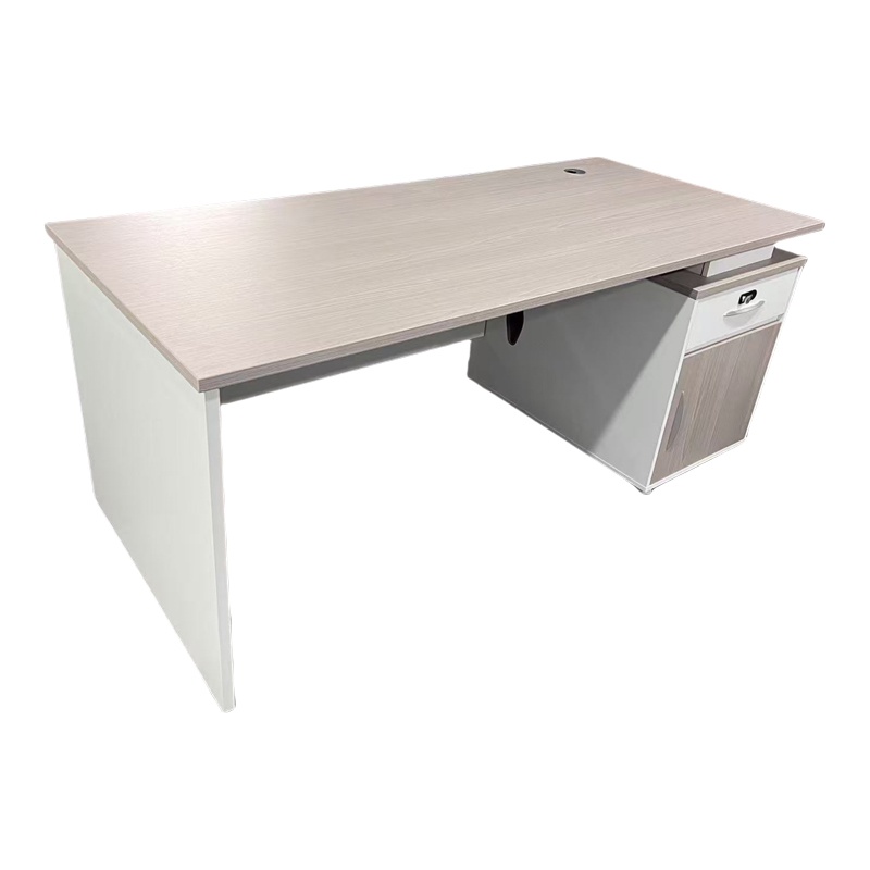 Birou Armadi cu dulap, Pako World, Alb-Sonoma, 180x80x75 cm