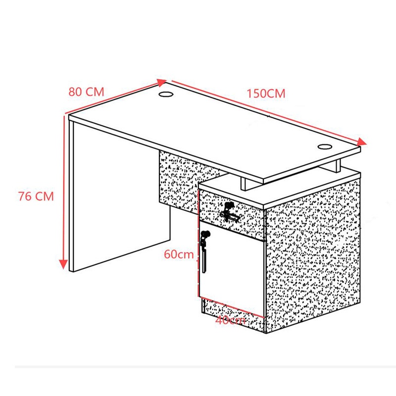 Birou directoral Oscar Nuc 150x80x76 cm