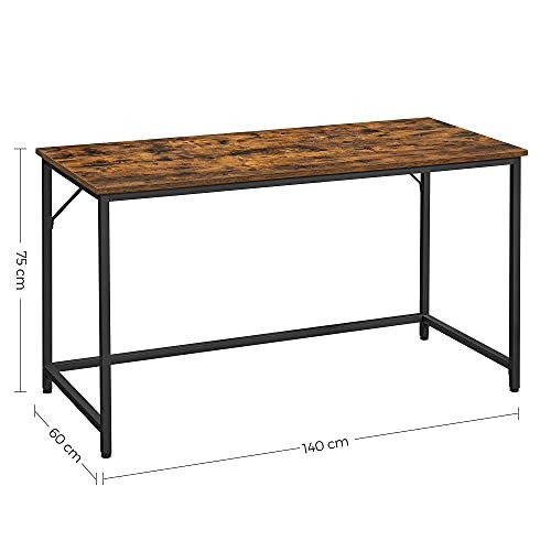 Birou, Vasagle, Negru , 140x60x75 cm - 2 | YEO