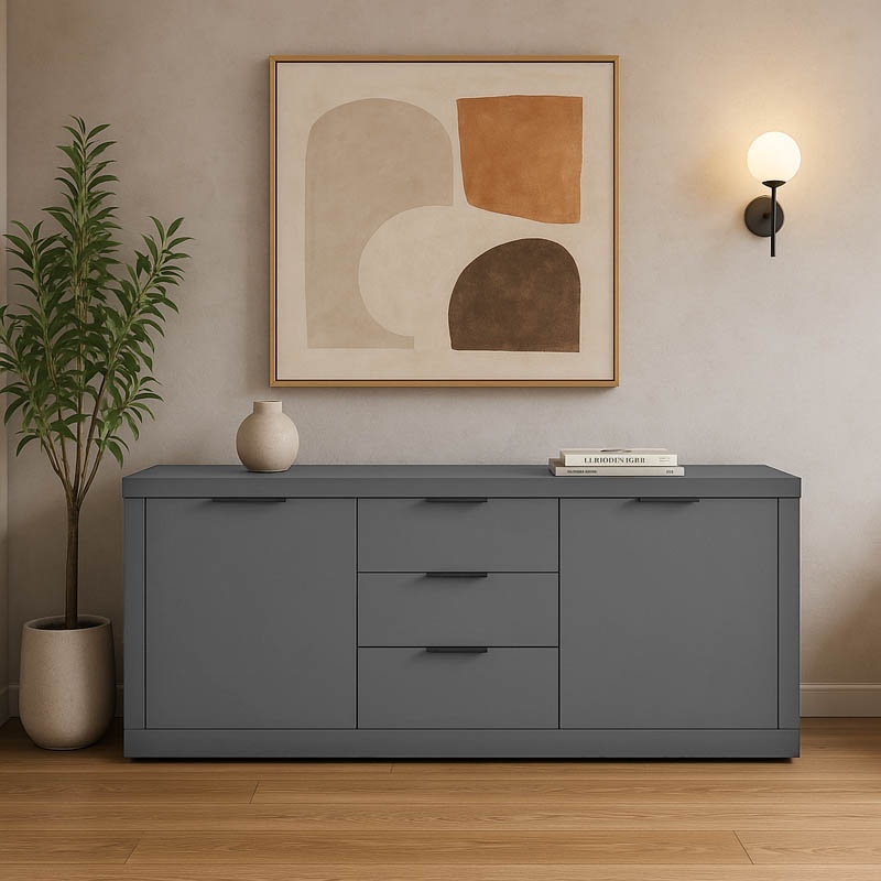 Bufet Doha, Pako World, Gri inchis, 180x45x80 cm - 1 | YEO