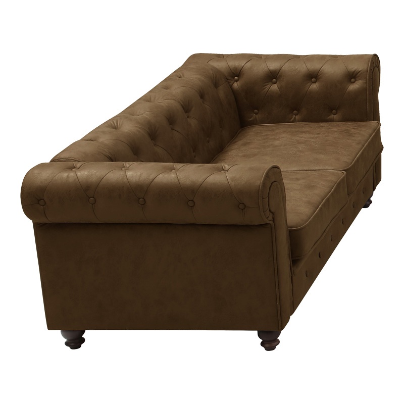 Canapea cu 2 locuri Chesterfield Maro 160x84x67 cm - 2 | YEO