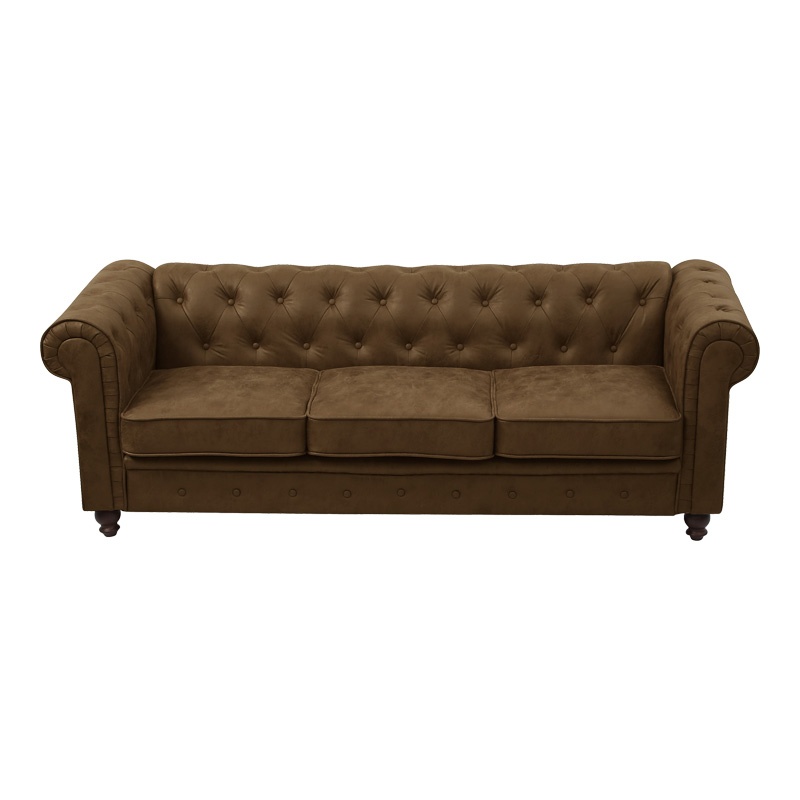 Canapea cu 2 locuri Chesterfield Maro 203x84x67 cm - 2 | YEO