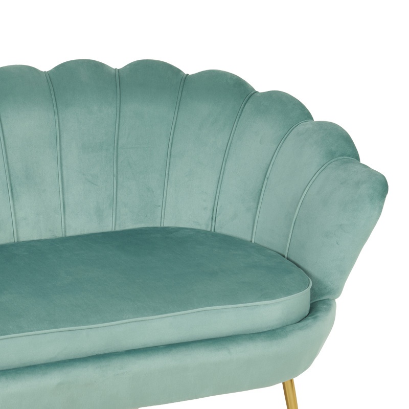 Canapea cu 2 locuri Daimon Verde deschis 134x70x77 cm - 3 | YEO
