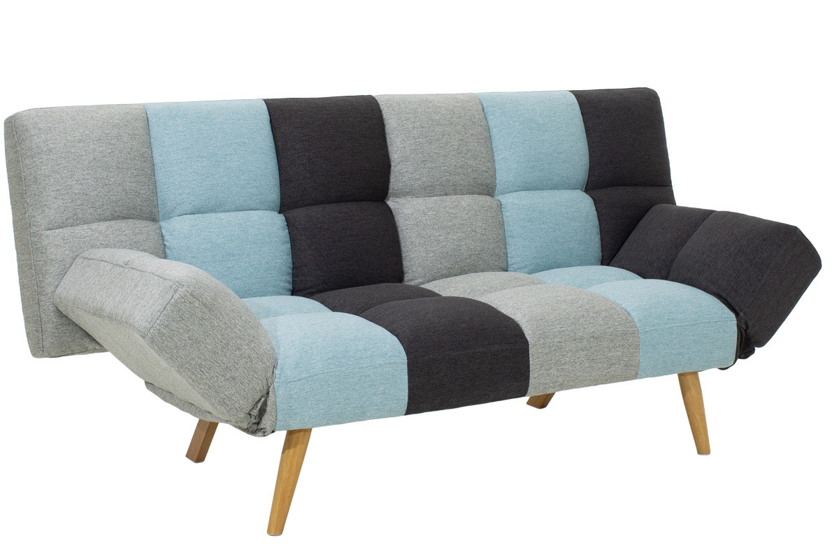 Canapea extensibila 3 locuri Freddo material textil multicolora 182x81x84 cm - 2 | YEO