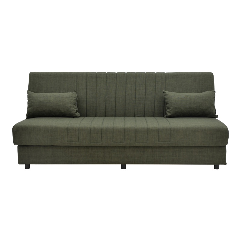 Canapea extensibila Romina 3 locuri cu spatiu de depozitare tesatura verde 190x85x90 cm - 1 | YEO