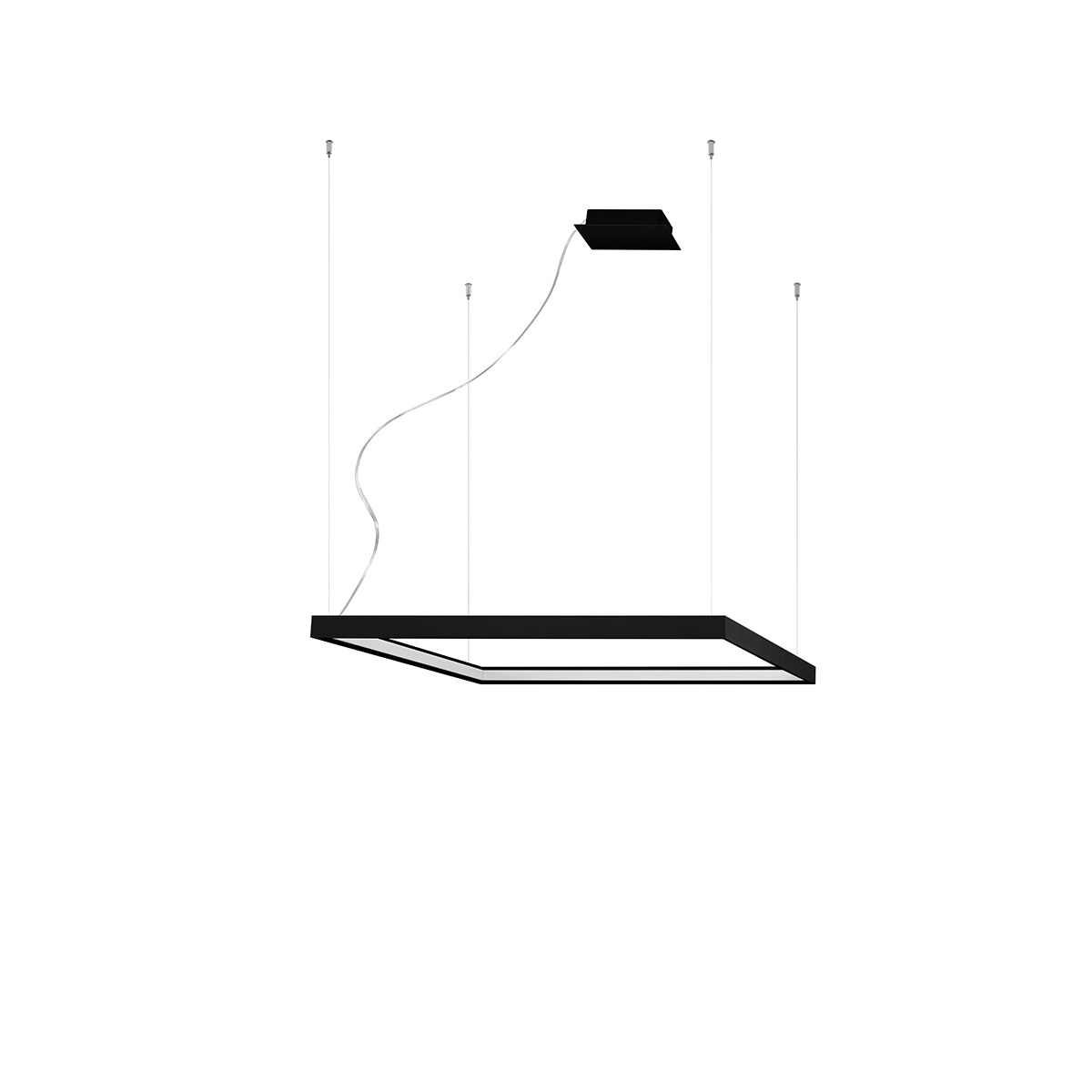 Candelabru LED Nelya Negru 4000K 80x80x150 cm