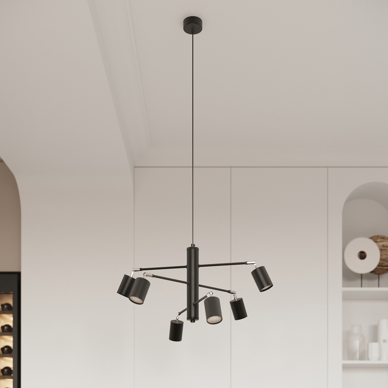 Candelabru Lemmi Negru 77x77x125 cm