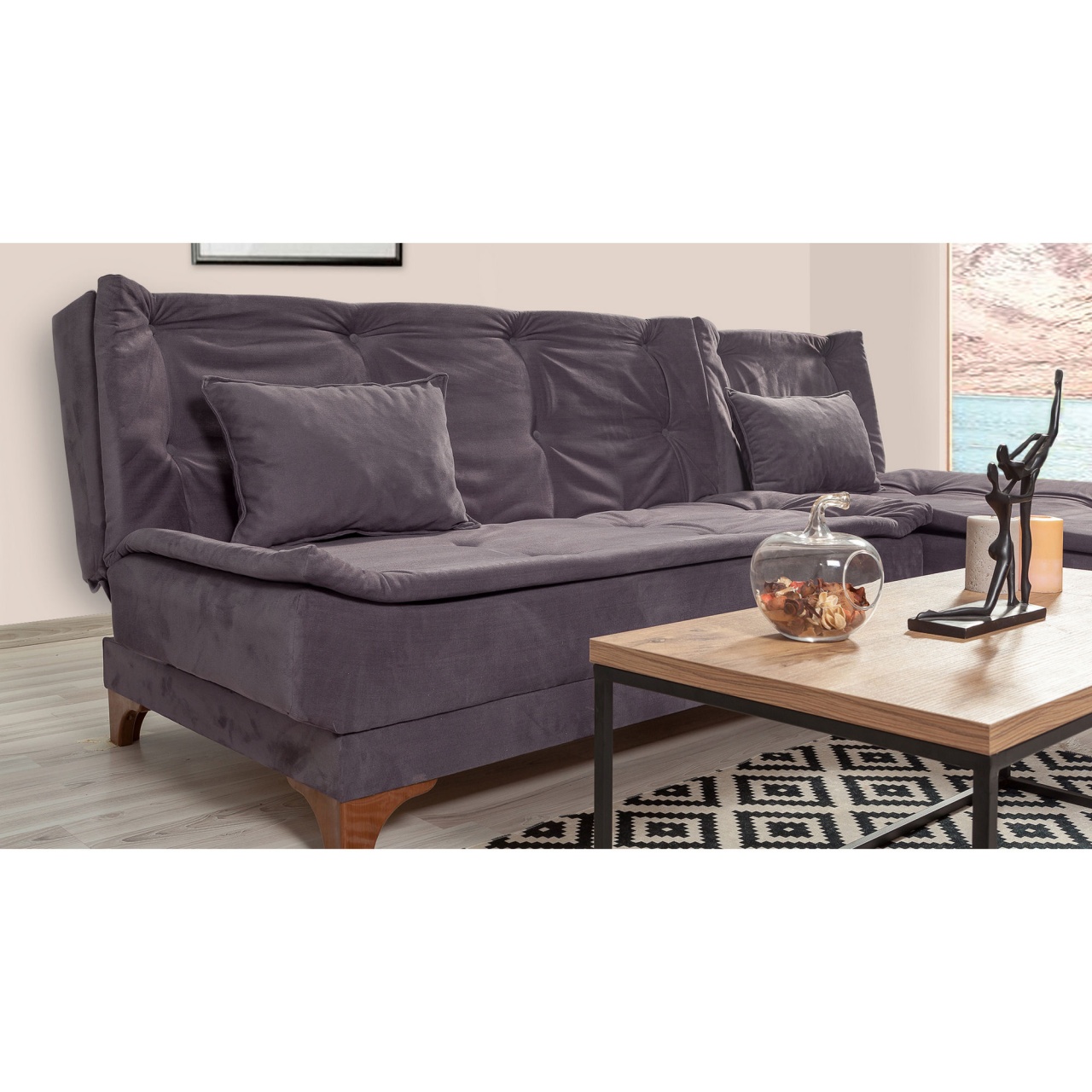 Coltar extensibil Kelebek Antracit - 2 | YEO
