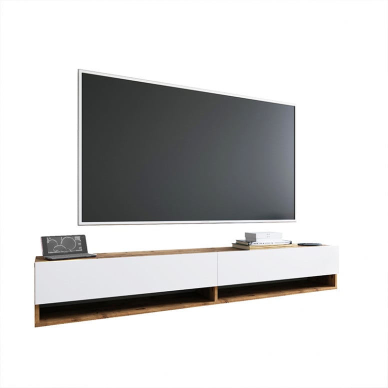 Comoda TV Handra Alb 180x31.5x29.5 cm