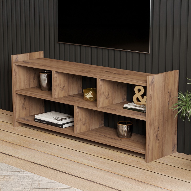 Comoda TV Kapri, Pako World, Sonoma, 120x28x55 cm - 2 | YEO