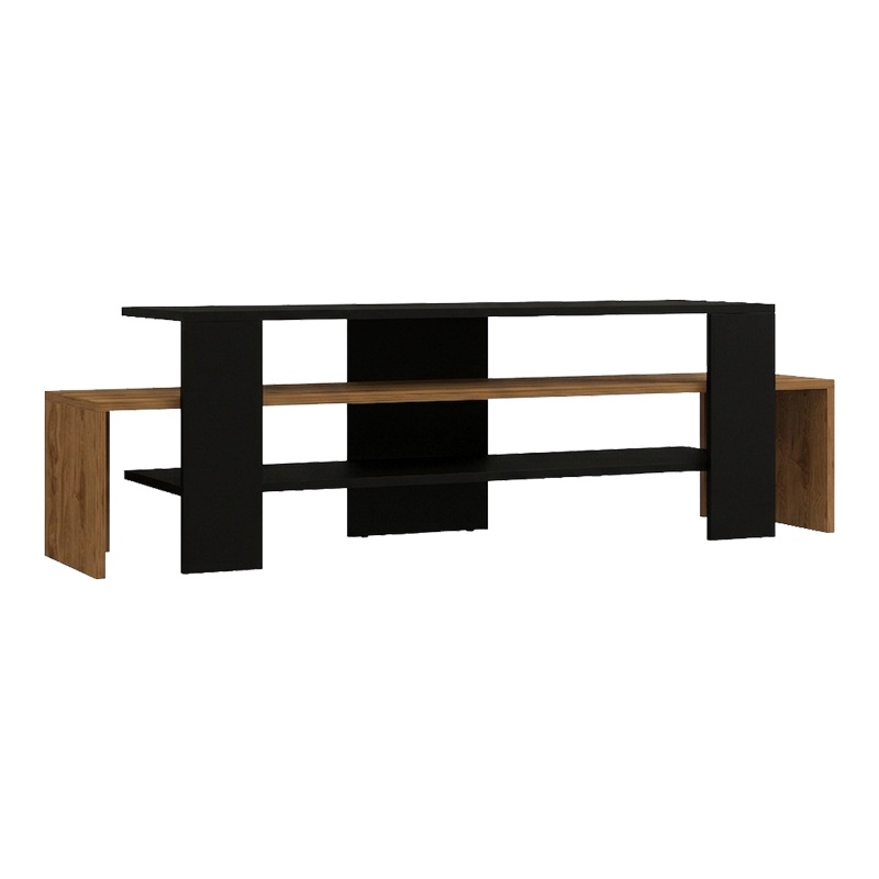 Comoda TV, Lenour, Pako, Negru 150x35x45 cm - 2