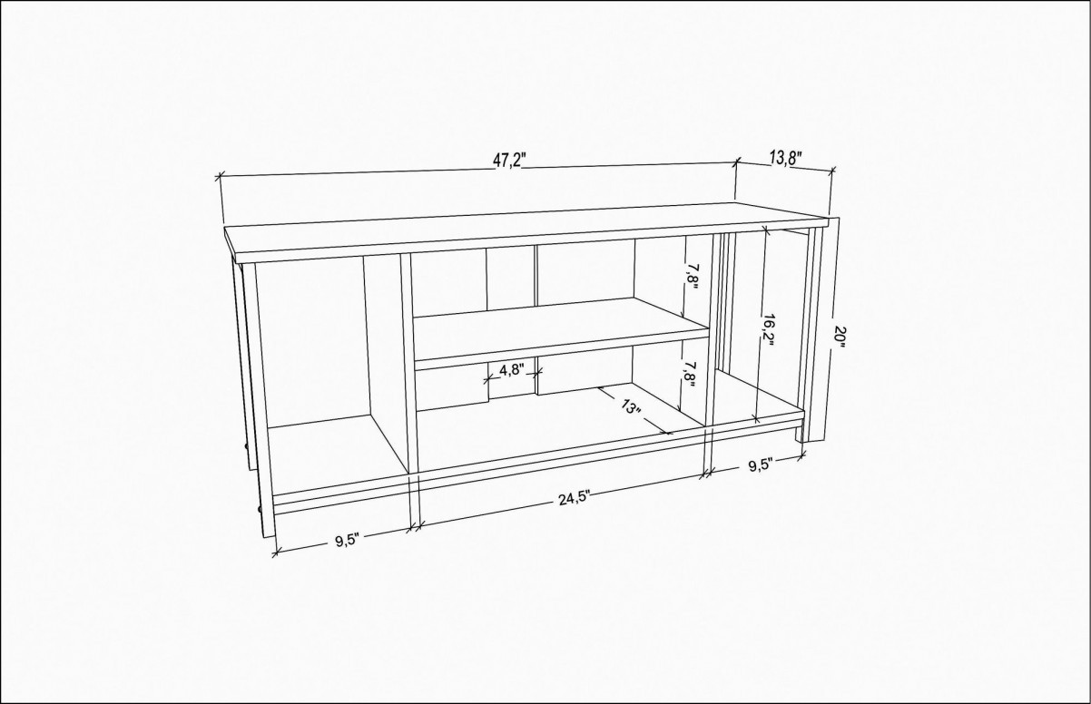 Comoda TV Rinaldo - Alb, Oak - 4 | YEO