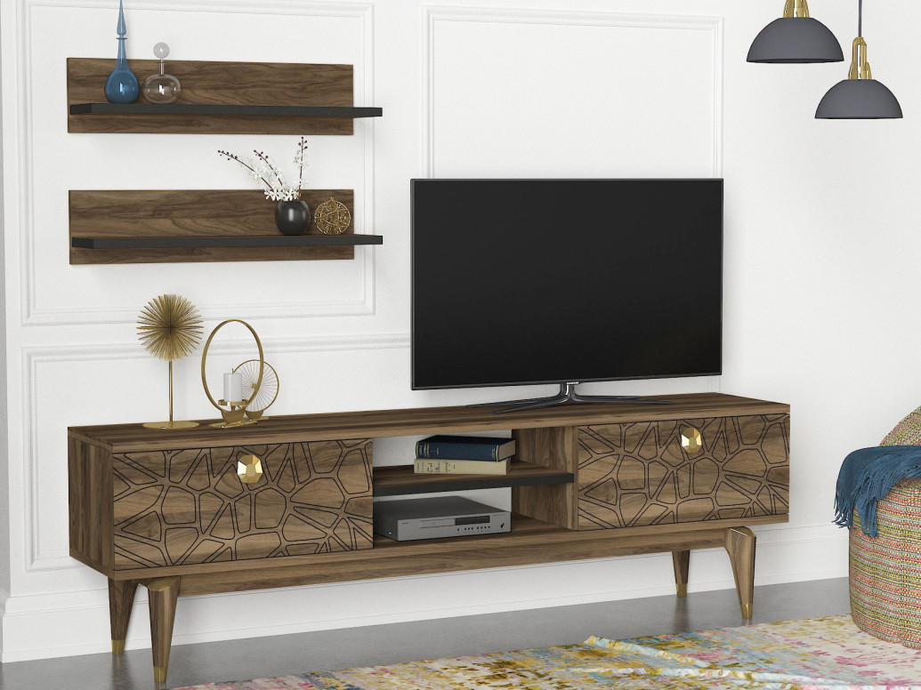 Comoda TV Royal - Walnut - 1 | YEO