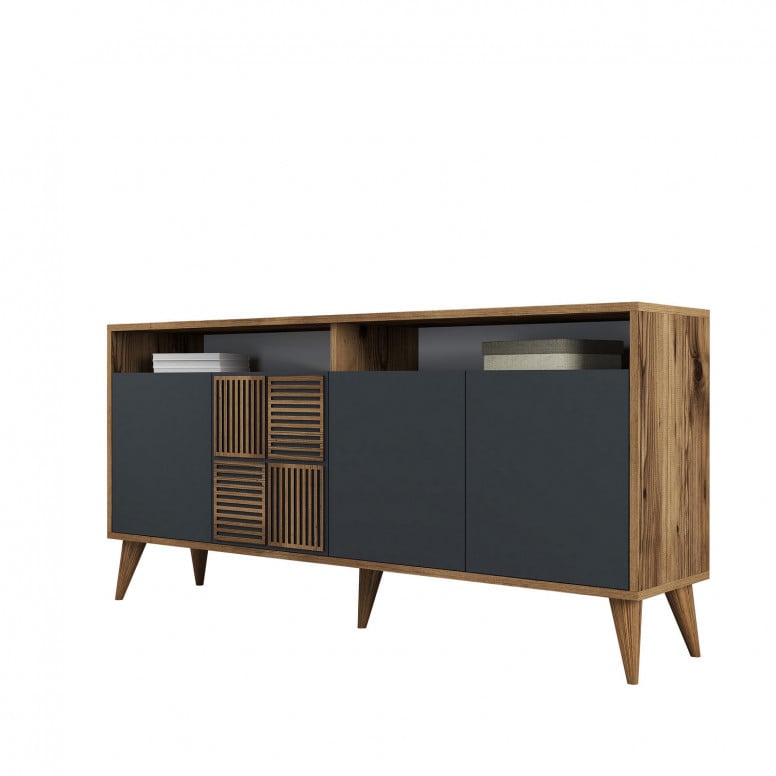 Consola Milan 160 - Walnut, Antracit - 5 | YEO