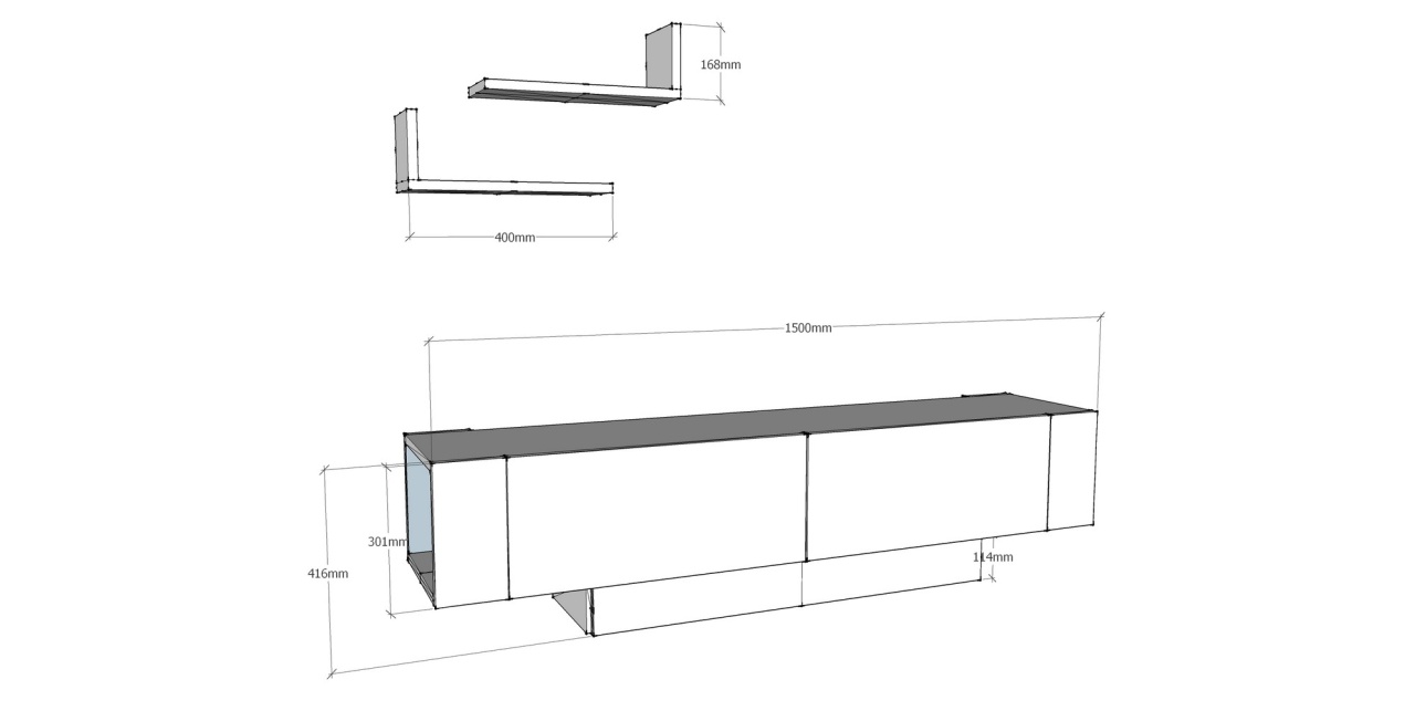 Consola TV Matera Nuc 150x41.6x31.5 cm