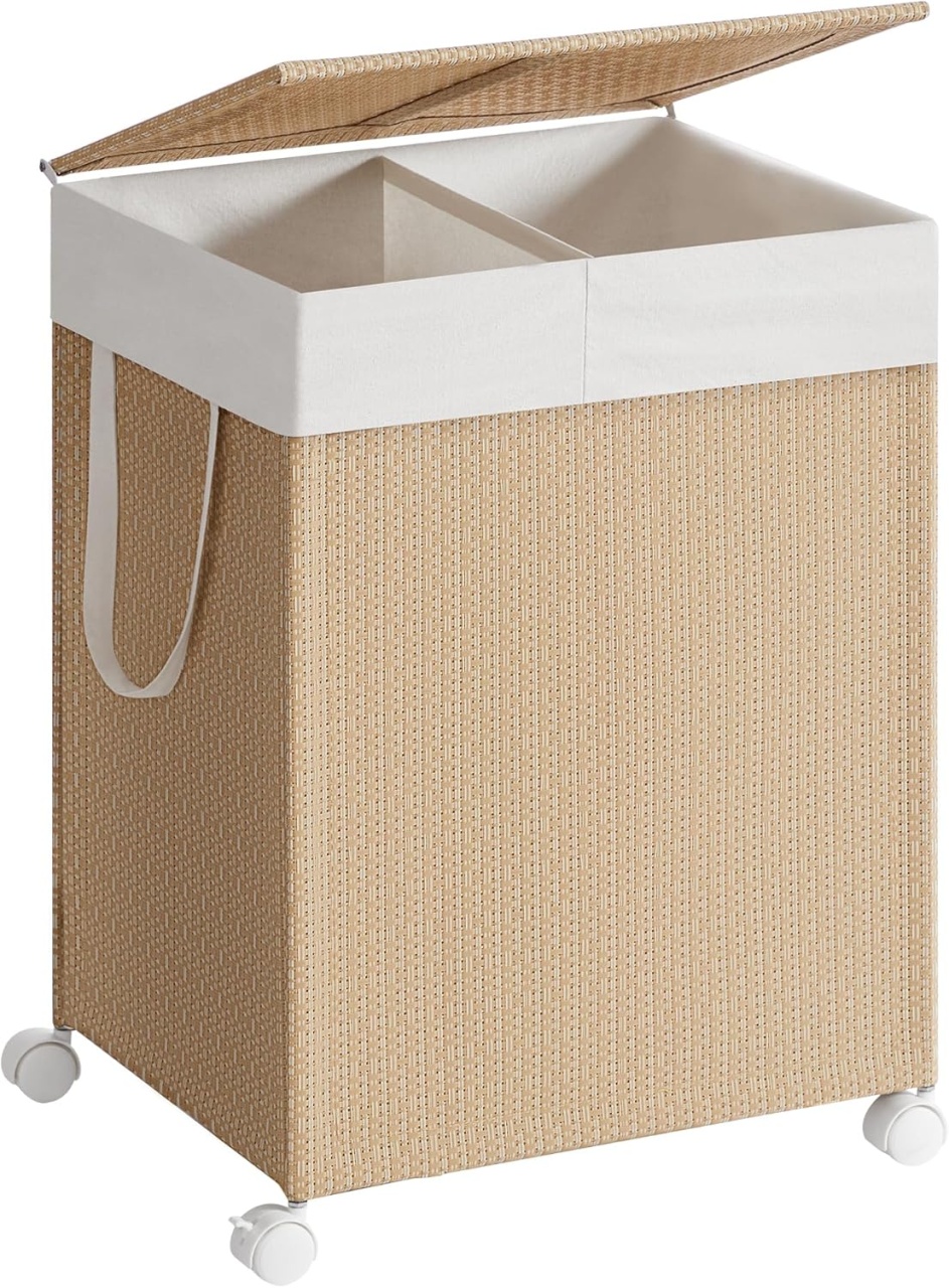 Cos de rufe Songmics, Natur, LCB601N01, 46.5 x 37.5 x 65 cm