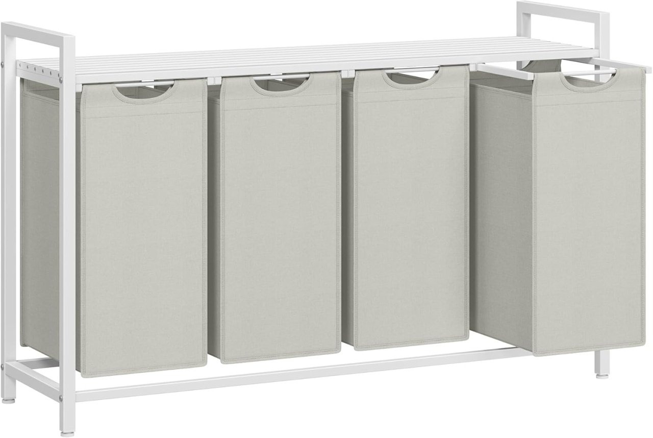 Cos de rufe Vasagle Alb 115.6x33x72.5 cm