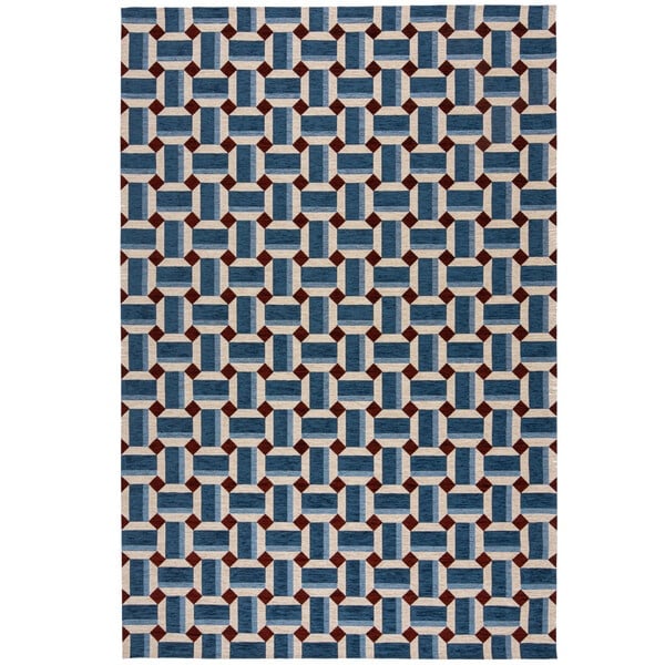 Covor Manhattan Lennox Geo Albastru 120X170 cm, Flair Rugs - 1 | YEO