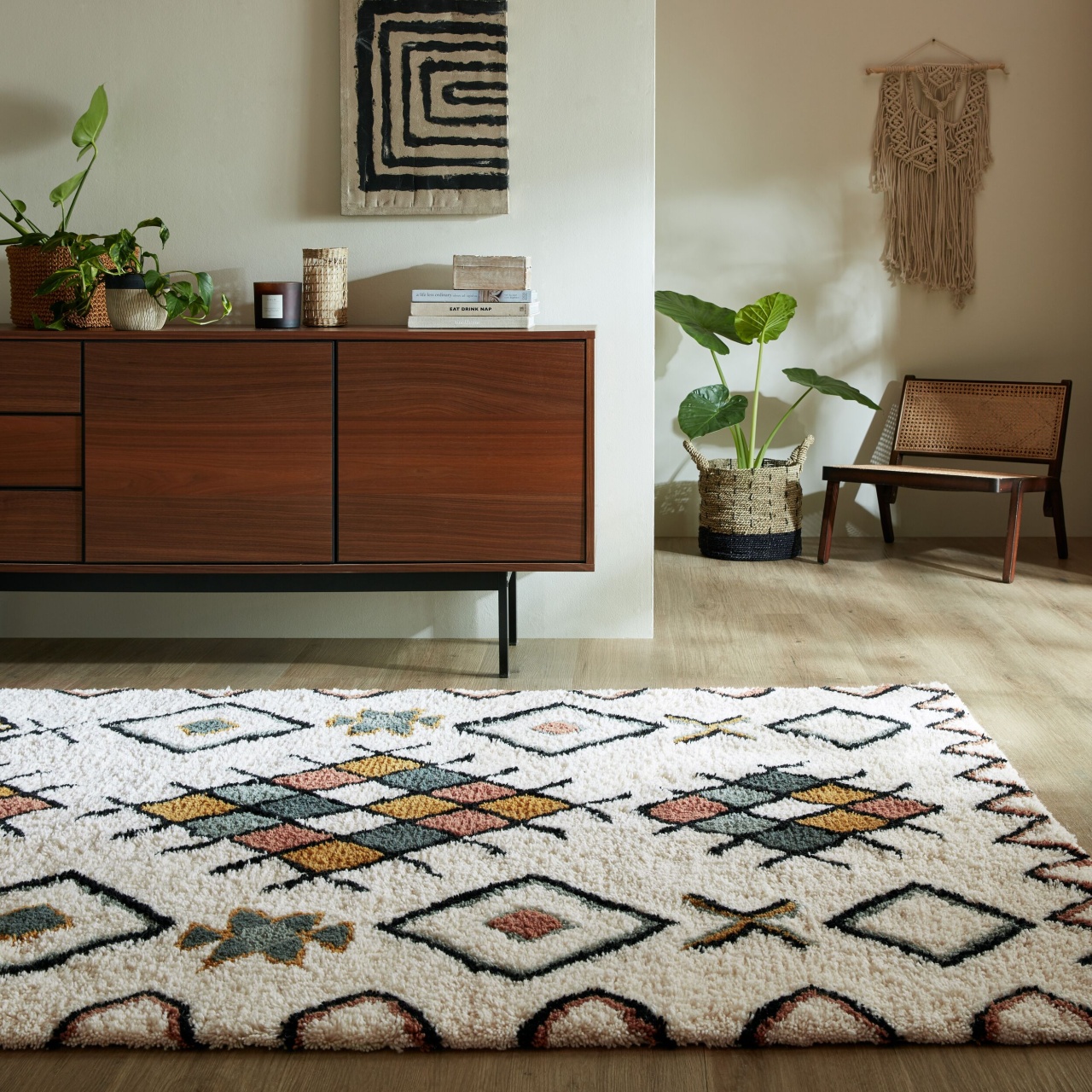 Covor Maroc Midar Shaggy Multicolor 160X230 cm, Flair Rugs