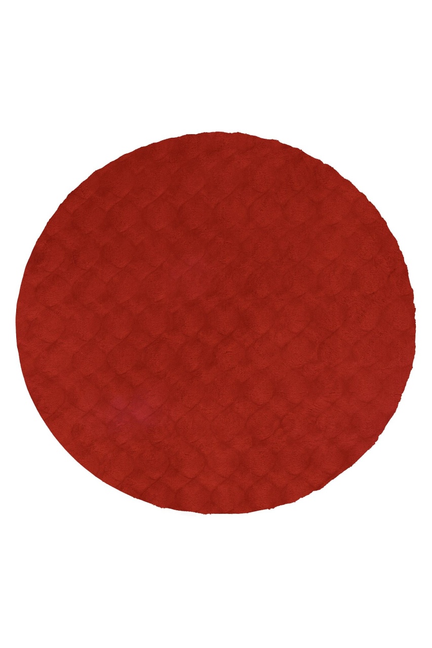 Covor rotund Diamond Cut Rosu 200x200 cm