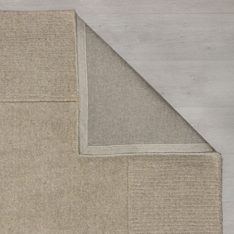 Covor traversă Textured Wool Border Natural 60X230 cm, Flair Rugs