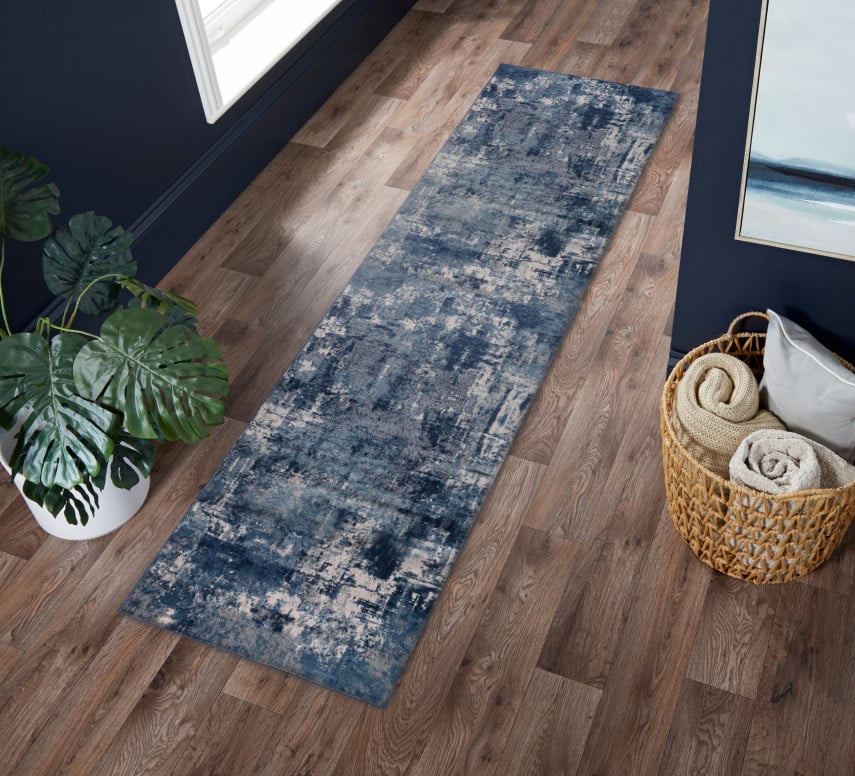 Covor traversă Wonderlust Bleumarin 80X300 cm, Flair Rugs