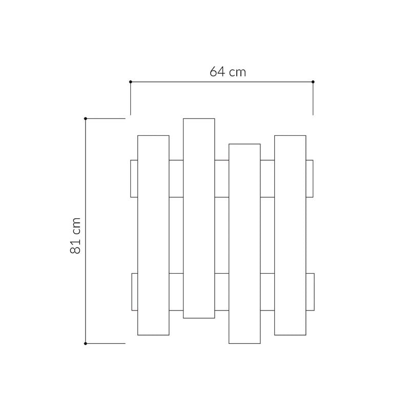 Cuier de perete Wave in melaminat de culoare gri inchis 64x4x81cm - 3 | YEO