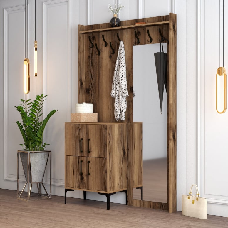 Cuier pentru Hol Berlin BC - Walnut - 1 | YEO