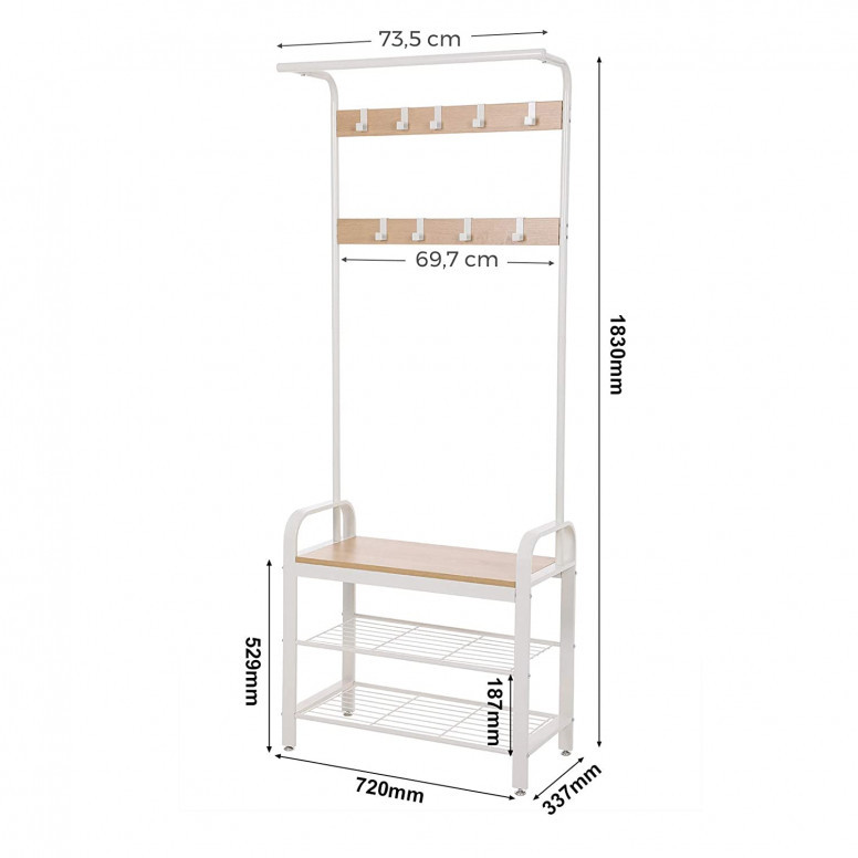 Cuier Vasagle, 183x72x33.7cm - 4 | YEO