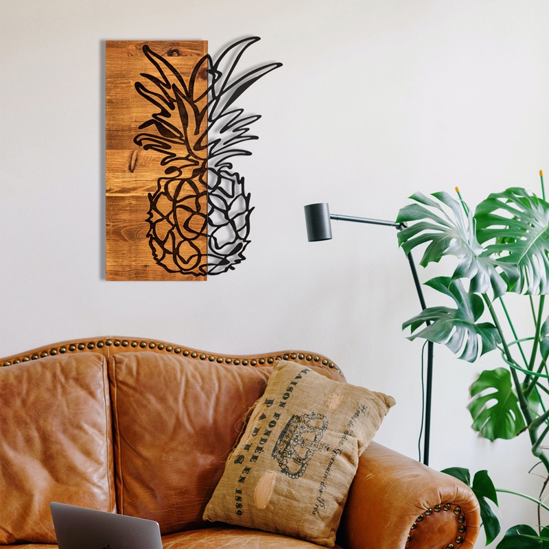 Decoratiune de perete Pinable, Pako World, Lemn de pin, Natural, 42x3x58 cm - 1 | YEO