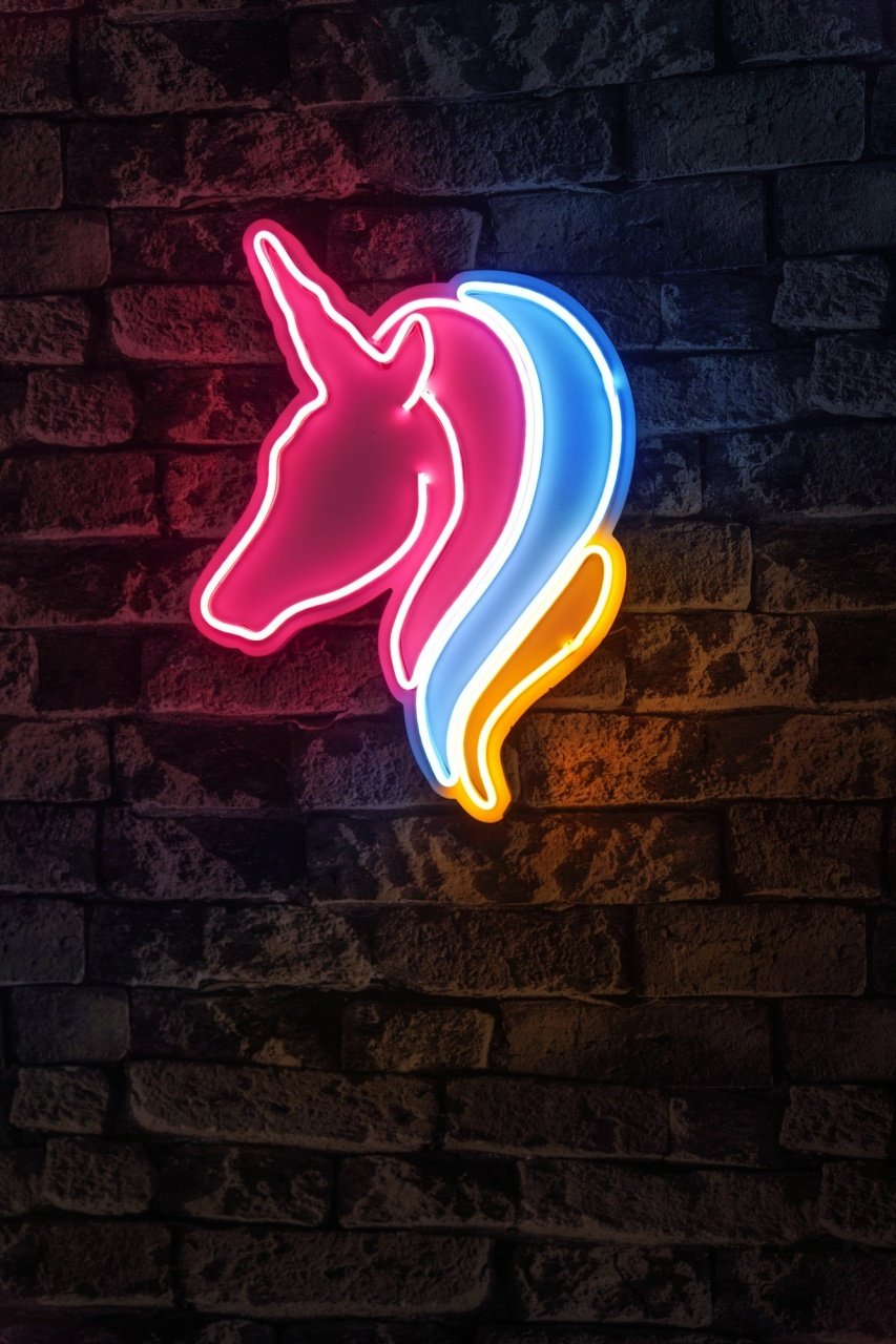 Decoratiune luminoasa LED de perete Unicorn Alb 30x40x3 cm - 2 | YEO