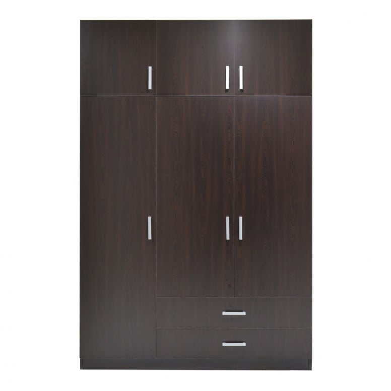 Dulap Cu 3 Uși Royal Cu Mansardă Wenge 150x58x230 cm - 3 | YEO